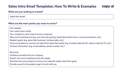 Sales Introduction Template