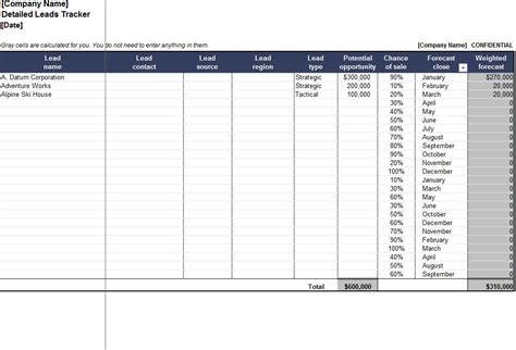 Sales Lead Calendar Template PDF