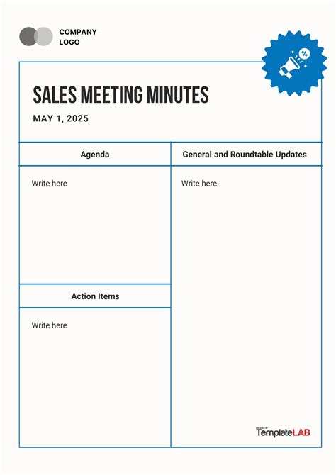 Sales Meeting Notes Template