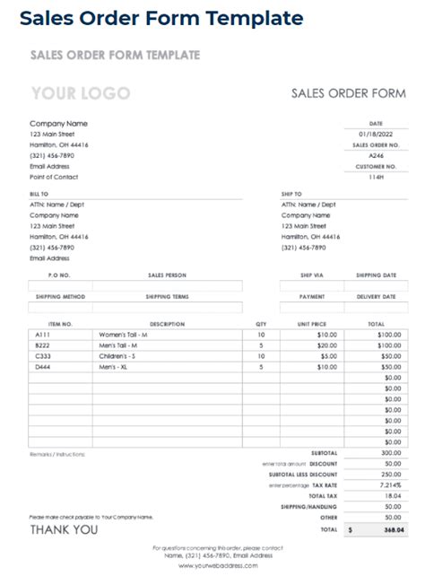 Sales Order Form Best Practices