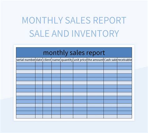 Sales report template