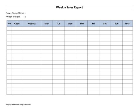 Sales Report Template Word