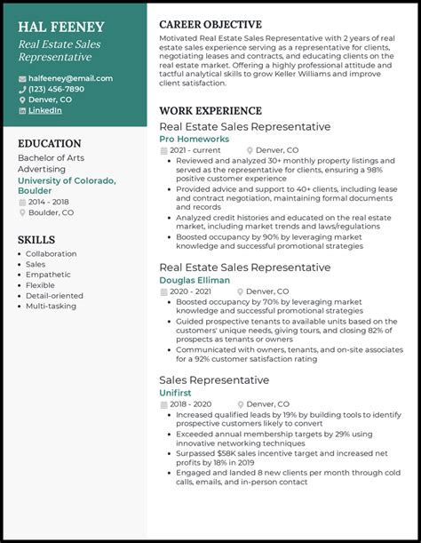 Sales Representative Resume Examples