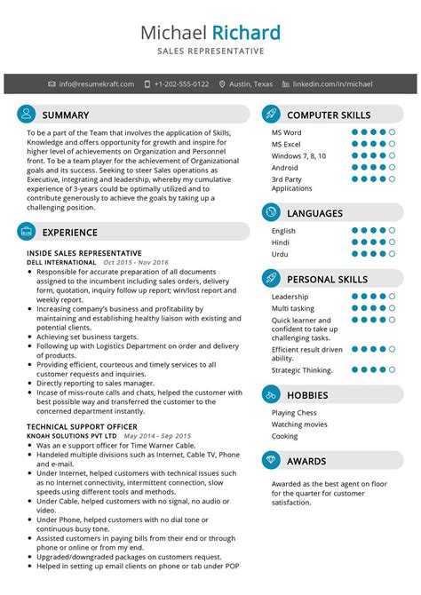 Sales Representative Resume Tips