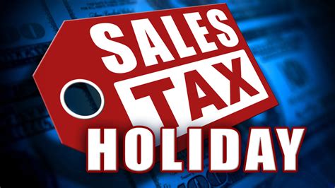 Sales tax holidays