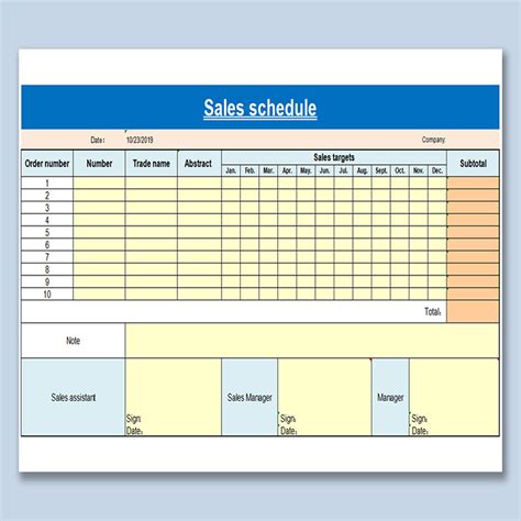 Sales Template Ideas