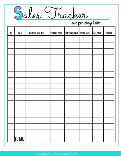 Sales Tracker Template