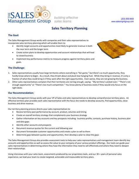 Example of Sales Territory Plan in Microsoft Word