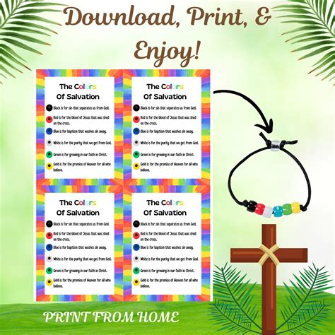 Salvation Bracelet Card Printables