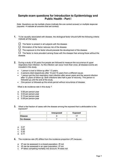 Sample Questions and Exams