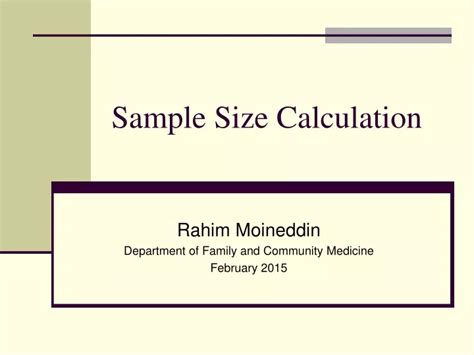 Sample size calculation template download