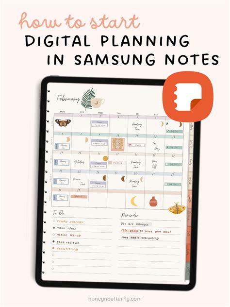 Samsung Notes Planner Template Tips