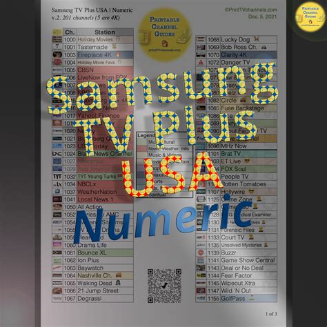 Samsung TV Plus channel list printable