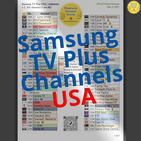 Samsung TV Plus programming schedule