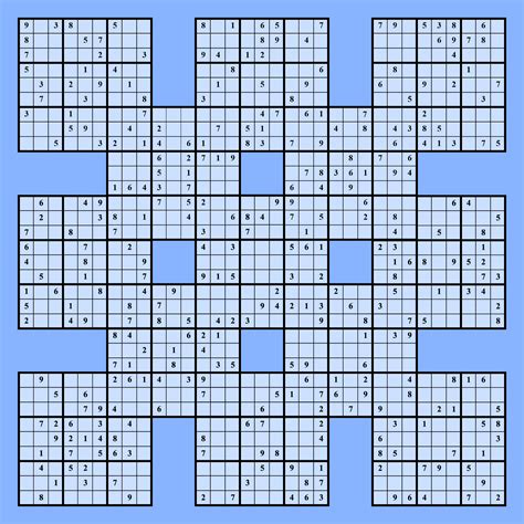 Samurai Sudoku puzzle image 3