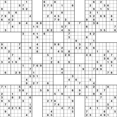 Samurai Sudoku puzzle image 1