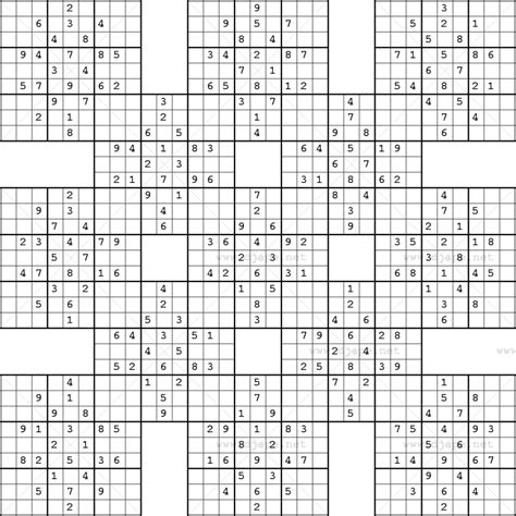 Samurai Sudoku Puzzle 1