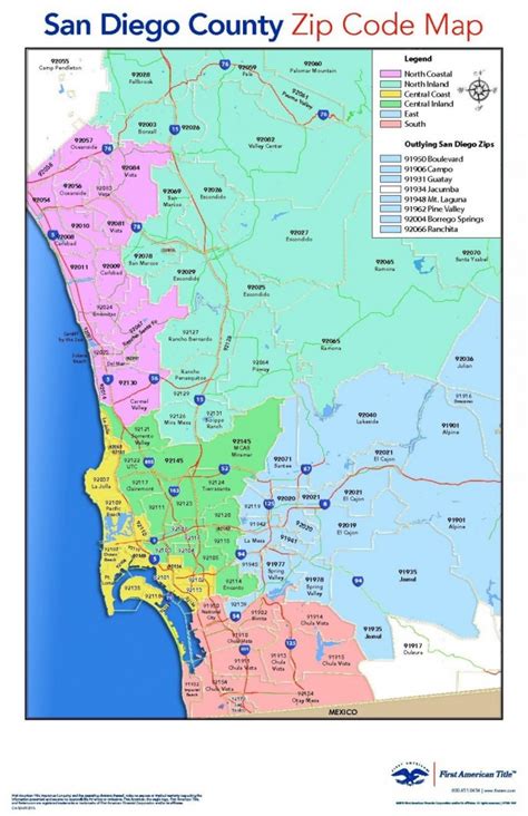 San Diego Zip Code Map Printable