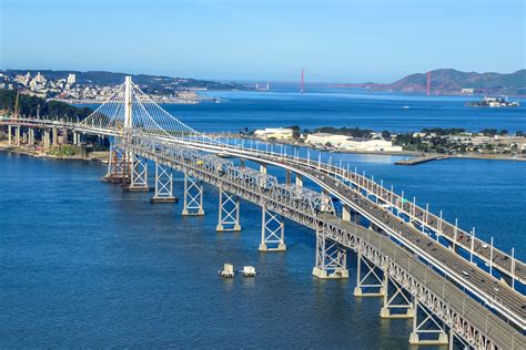 San Francisco Bay Bridge at sunset