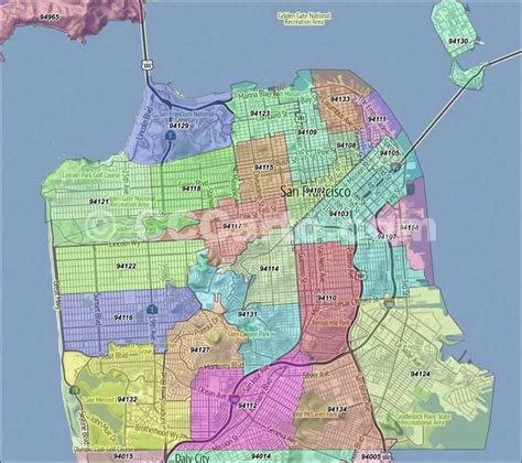 San Francisco Zip Code Boundaries