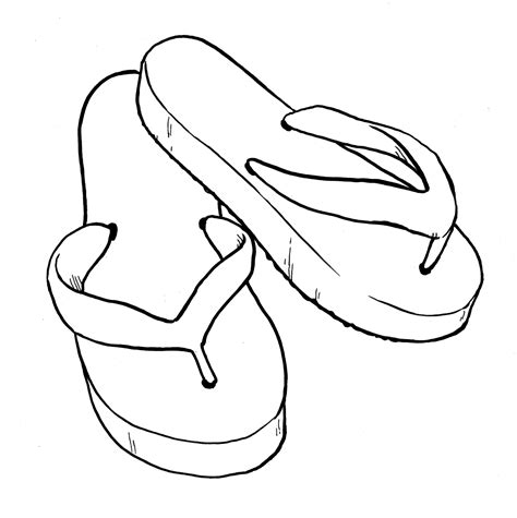 Sandals coloring page