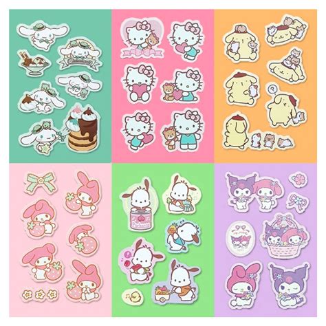 Sanrio character stickers featuring various characters