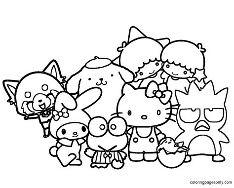 Sanrio Characters Printable Art for Adults