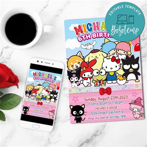 Sanrio Invitation Template 1