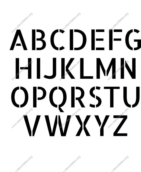 Sans-Serif Stencil Letters