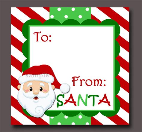 Santa Claus Gift Label Image 5