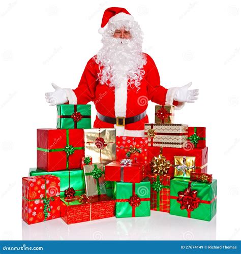 Santa Claus delivering gifts