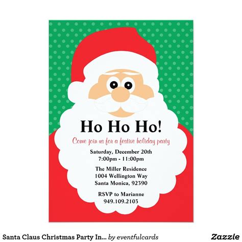 Santa Claus Party Invitations