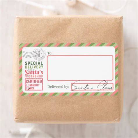 Santa Claus Shipping Label