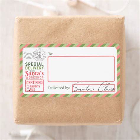 Santa Claus Shipping Label Image 2