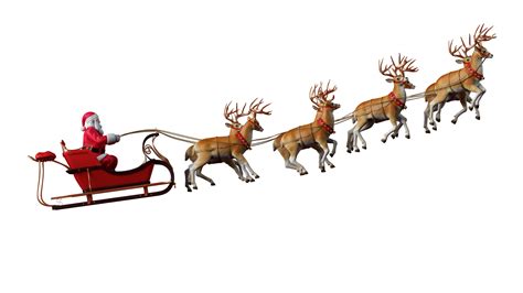 Santa's sleigh in flight