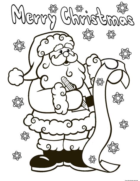 Santa Coloring Pages for Christmas