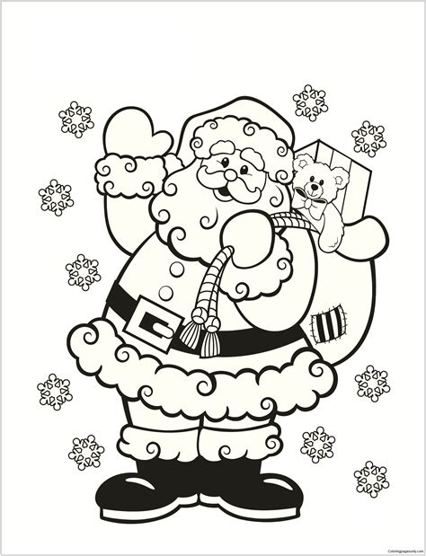 Santa Coloring Pages for Kids