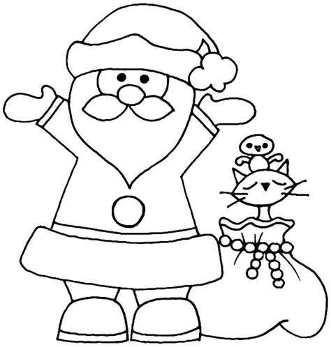 Santa Coloring Pages for Preschool