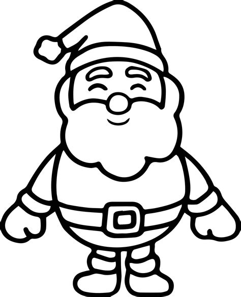 Santa Coloring Pages for Toddlers