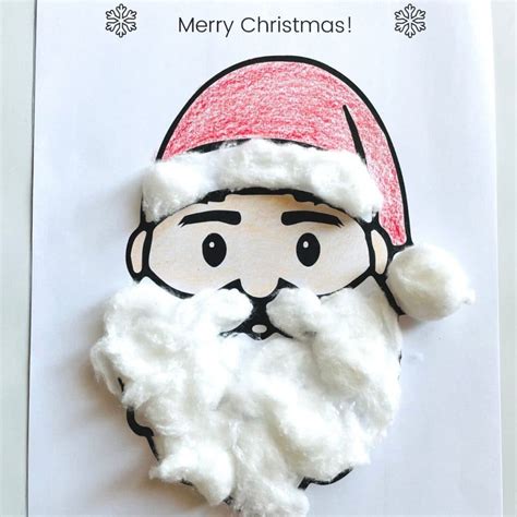 Santa Cotton Ball Craft 2