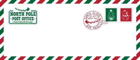 Printable Santa Envelopes From The North Pole