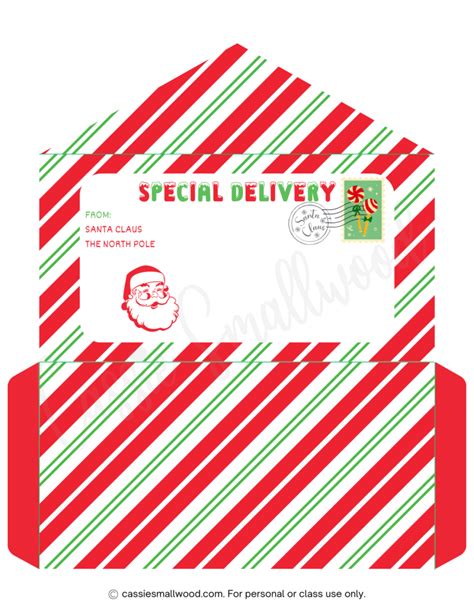 Printable Santa Envelopes From The North Pole