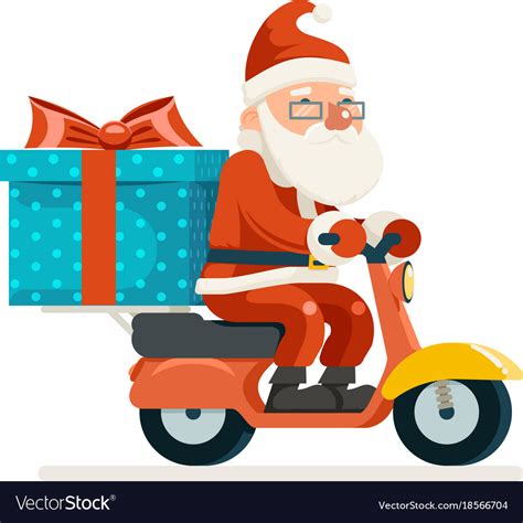 Santa delivering gifts to multiple locations