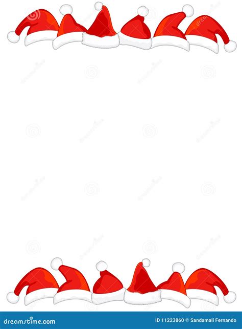 Santa Hat Christmas Border