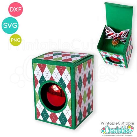 Santa Hat Ornament Box SVG Template