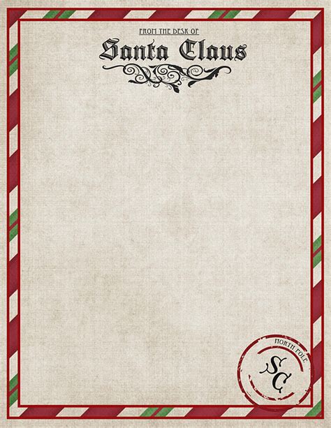 North Pole workshop Santa letter background template