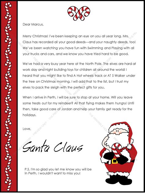 Santa Letter Examples