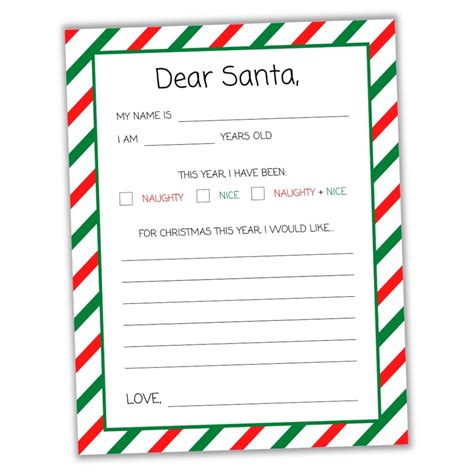 Santa Letter Template 3