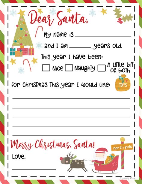 Santa Letter Template 8