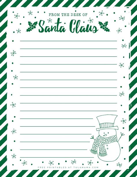 Santa Letterhead Printable 1